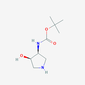 molecular formula C9H18N2O3 B3116212 叔丁基 N-[(3S,4R)-4-羟基吡咯烷-3-基]氨基甲酸酯 CAS No. 214629-34-2