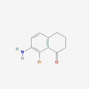 molecular formula C10H10BrNO B3116213 7-Amino-8-bromo-3,4-dihydronaphthalen-1(2H)-one CAS No. 214697-98-0