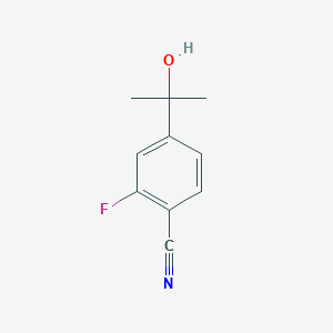 molecular formula C10H10FNO B3116223 2-氟-4-(2-羟基丙-2-基)苯甲腈 CAS No. 214760-17-5