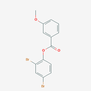 molecular formula C14H10Br2O3 B311624 2,4-Dibromophenyl 3-methoxybenzoate 