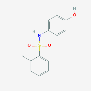 molecular formula C13H13NO3S B311626 N-(4-hydroxyphenyl)-2-methylbenzenesulfonamide 