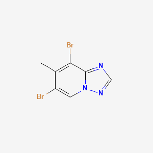 molecular formula C7H5Br2N3 B3116294 6,8-二溴-7-甲基-[1,2,4]三唑并[1,5-a]吡啶 CAS No. 2155875-36-6