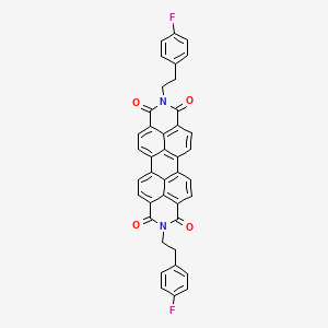 molecular formula C40H24F2N2O4 B3116330 2,9-Bis(4-fluorophenethyl)anthra[2,1,9-def:6,5,10-d'e'f']diisoquinoline-1,3,8,10(2H,9H)-tetraone CAS No. 215726-57-1