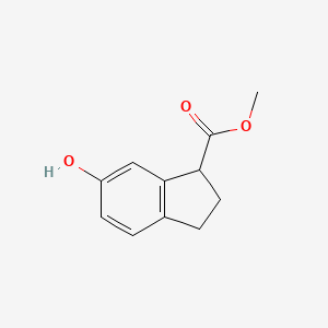 molecular formula C11H12O3 B3116444 Methyl 6-hydroxy-2,3-dihydro-1H-indene-1-carboxylate CAS No. 216582-48-8