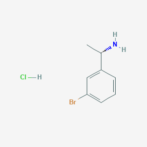 molecular formula C8H11BrClN B3116531 (S)-1-(3-溴苯基)乙胺盐酸盐 CAS No. 2172274-44-9