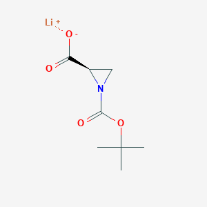 molecular formula C8H12LiNO4 B3116535 锂(1+) (2R)-1-[(叔丁氧羰基)羰基]氮丙啶-2-羧酸盐 CAS No. 2173637-01-7