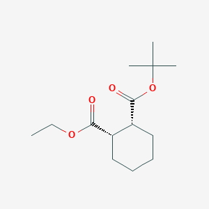 molecular formula C14H24O4 B3116539 (1R,2S)-1-叔丁基2-乙基环己烷-1,2-二羧酸酯 CAS No. 2173637-09-5