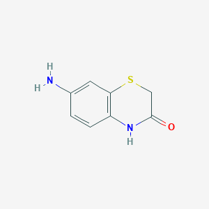 molecular formula C8H8N2OS B3116573 7-amino-3,4-dihydro-2H-1,4-benzothiazin-3-one CAS No. 21762-79-8