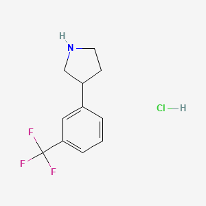 molecular formula C11H13ClF3N B3116581 3-(3-(三氟甲基)苯基)吡咯烷盐酸盐 CAS No. 21767-36-2