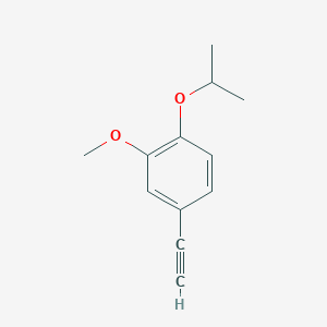 molecular formula C12H14O2 B3116672 Benzene, 4-ethynyl-2-methoxy-1-(1-methylethoxy)- CAS No. 218903-25-4