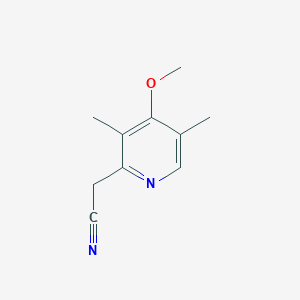 molecular formula C10H12N2O B3116677 (4-Methoxy-3,5-dimethylpyridin-2-yl)acetonitrile CAS No. 218921-06-3