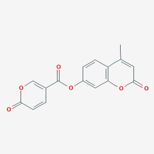 molecular formula C16H10O6 B311670 4-methyl-2-oxo-2H-chromen-7-yl 2-oxo-2H-pyran-5-carboxylate 