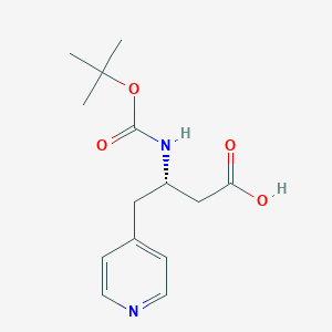 molecular formula C14H20N2O4 B3116710 Boc-(S)-3-氨基-4-(4-吡啶基)-丁酸 CAS No. 219297-13-9