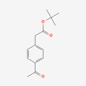 molecular formula C14H18O3 B3116724 Tert-butyl 2-(4-acetylphenyl)acetate CAS No. 219320-14-6