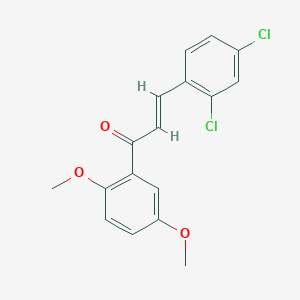 molecular formula C17H14Cl2O3 B3116727 (2E)-3-(2,4-Dichlorophenyl)-1-(2,5-dimethoxyphenyl)prop-2-en-1-one CAS No. 219488-08-1
