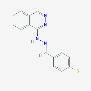 molecular formula C16H14N4S B311673 4-(Methylsulfanyl)benzaldehyde 1-phthalazinylhydrazone 