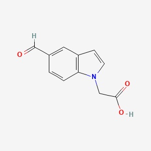molecular formula C11H9NO3 B3116758 2-(5-甲酰-1H-吲哚-1-基)乙酸 CAS No. 219685-11-7