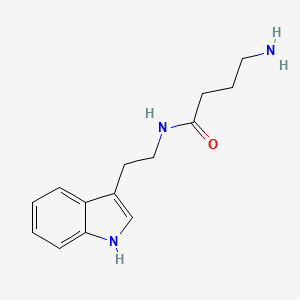 molecular formula C14H19N3O B3116761 4-amino-N-[2-(1H-indol-3-yl)ethyl]butanamide CAS No. 219694-79-8