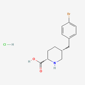 molecular formula C13H17BrClNO2 B3116766 (5R)-5-(4-Bromo-benzyl)-L-pipecolinic acid hcl CAS No. 2197044-65-6