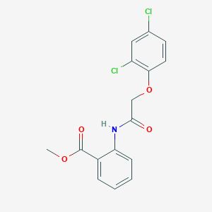 molecular formula C16H13Cl2NO4 B311677 Methyl 2-{[(2,4-dichlorophenoxy)acetyl]amino}benzoate 