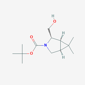 molecular formula C13H23NO3 B3116784 叔丁基 (1R,2S,5S)-2-(羟甲基)-6,6-二甲基-3-氮杂双环[3.1.0]己烷-3-羧酸酯 CAS No. 219754-00-4