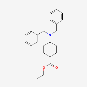 molecular formula C23H29NO2 B3116795 环己烷-4-乙基(二苄基氨基)甲酸酯 CAS No. 219770-57-7