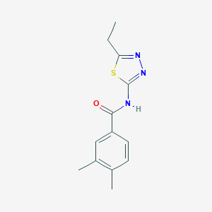 molecular formula C13H15N3OS B311689 N-(5-ethyl-1,3,4-thiadiazol-2-yl)-3,4-dimethylbenzamide 