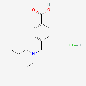molecular formula C14H22ClNO2 B3116895 4-[(二丙氨基)甲基]苯甲酸盐酸盐 CAS No. 220122-27-0