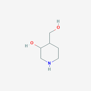 molecular formula C6H13NO2 B3116907 4-(羟甲基)哌啶-3-醇 CAS No. 220218-57-5