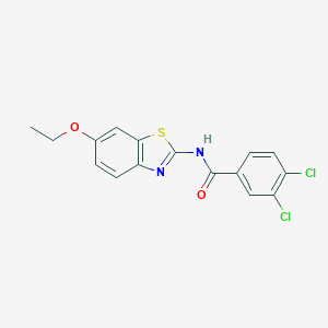 molecular formula C16H12Cl2N2O2S B311691 3,4-Dichloro-N-(6-ethoxy-benzothiazol-2-yl)-benzamide 