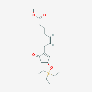 molecular formula C19H32O4Si B3116930 (R,Z)-甲基 7-(5-氧代-3-((三乙基甲硅烷基)氧基)环戊-1-烯-1-基)庚-5-烯酸酯 CAS No. 220328-59-6