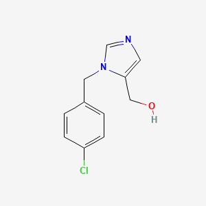 molecular formula C11H11ClN2O B3116940 1-(4-Chlorobenzyl)-5-hydroxymethyl-1h-imidazole CAS No. 220364-27-2