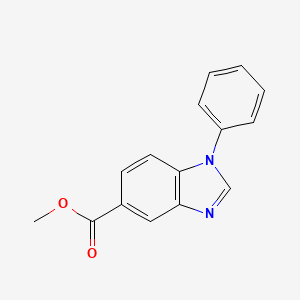 molecular formula C15H12N2O2 B3116957 Methyl 1-phenyl-1H-benzo[d]imidazole-5-carboxylate CAS No. 220495-70-5
