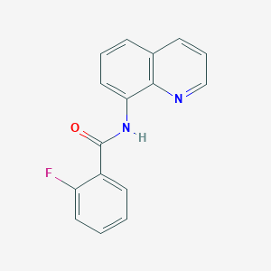 molecular formula C16H11FN2O B311696 2-fluoro-N-quinolin-8-ylbenzamide 