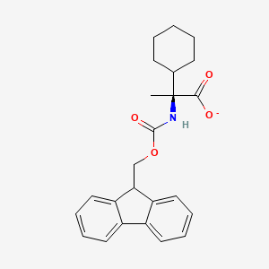 molecular formula C24H26NO4- B3116962 (2S)-2-cyclohexyl-2-(9H-fluoren-9-ylmethoxycarbonylamino)propanoate CAS No. 220497-62-1
