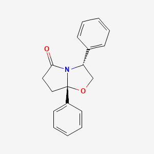 molecular formula C18H17NO2 B3116980 (3R,7aS)-3,7a-diphenyl-2,3,6,7-tetrahydropyrrolo[2,1-b][1,3]oxazol-5-one CAS No. 2205384-42-3
