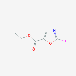molecular formula C6H6INO3 B3116998 2-碘代恶唑-5-羧酸乙酯 CAS No. 220580-97-2