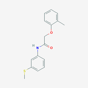 molecular formula C16H17NO2S B311701 2-(2-methylphenoxy)-N-[3-(methylsulfanyl)phenyl]acetamide 