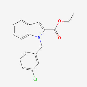 molecular formula C18H16ClNO2 B3117016 N-(3-氯苄基)吲哚-2-羧酸乙酯 CAS No. 220677-15-6