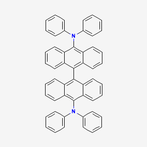 molecular formula C52H36N2 B3117024 N,N-diphenyl-10-[10-(N-phenylanilino)anthracen-9-yl]anthracen-9-amine CAS No. 220721-68-6