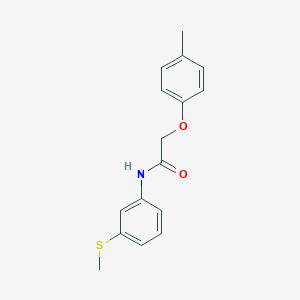 molecular formula C16H17NO2S B311703 2-(4-methylphenoxy)-N-[3-(methylsulfanyl)phenyl]acetamide 