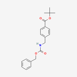 molecular formula C20H23NO4 B3117047 Benzyl 4-(tert-butoxycarbonyl)benzylcarbamate CAS No. 220851-46-7