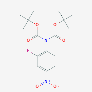 molecular formula C16H21FN2O6 B3117065 tert-Butyl N-[(tert-butoxy)carbonyl]-N-(2-fluoro-4-nitrophenyl)carbamate CAS No. 220913-53-1