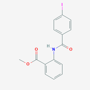 molecular formula C15H12INO3 B311707 Methyl 2-[(4-iodobenzoyl)amino]benzoate 