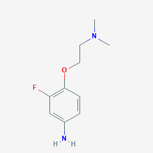 molecular formula C10H15FN2O B3117137 4-[2-(Dimethylamino)ethoxy]-3-fluoroaniline CAS No. 221198-82-9
