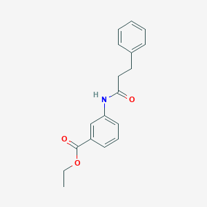 molecular formula C18H19NO3 B311715 Ethyl 3-[(3-phenylpropanoyl)amino]benzoate 