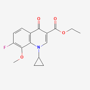 molecular formula C16H16FNO4 B3117151 1-环丙基-7-氟-8-甲氧基-4-氧代-1,4-二氢喹啉-3-甲酸乙酯 CAS No. 221221-15-4