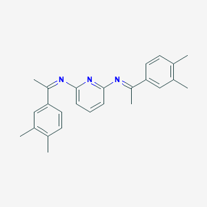 molecular formula C25H27N3 B311719 N-[1-(3,4-dimethylphenyl)ethylidene]-N-(6-{[1-(3,4-dimethylphenyl)ethylidene]amino}-2-pyridinyl)amine 