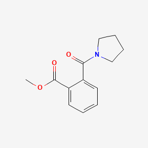 molecular formula C13H15NO3 B3117259 Methyl 2-[(pyrrolidin-1-yl)carbonyl]benzoate CAS No. 2222512-10-7