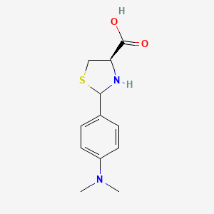 molecular formula C12H16N2O2S B3117264 (4R)-2-[4-(dimethylamino)phenyl]-1,3-thiazolidine-4-carboxylic acid CAS No. 222404-26-4